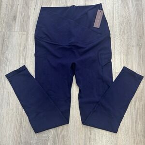 Kindred Bravely Sublime‎ Bamboo Maternity & Postpartum Crossover Legging XL Navy